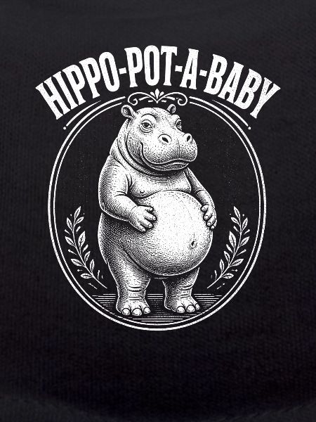 Schwangere Mutter Nilpferd-Topf-ein-Baby Nilpferd 
