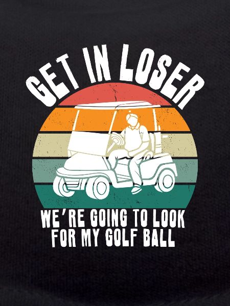 Retro Golf Cart Sunset