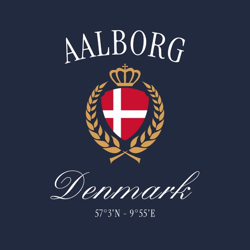 Aalborg Dänemark Wappen Krone – Reise Souvenir