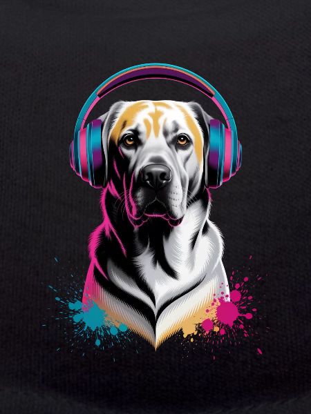 Labrador avec casque