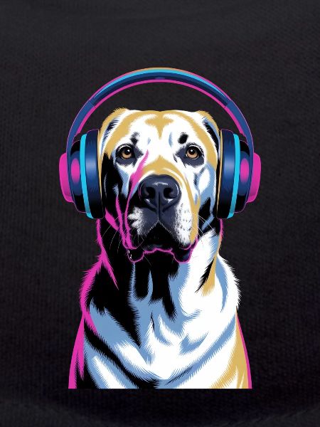 Labrador avec casque