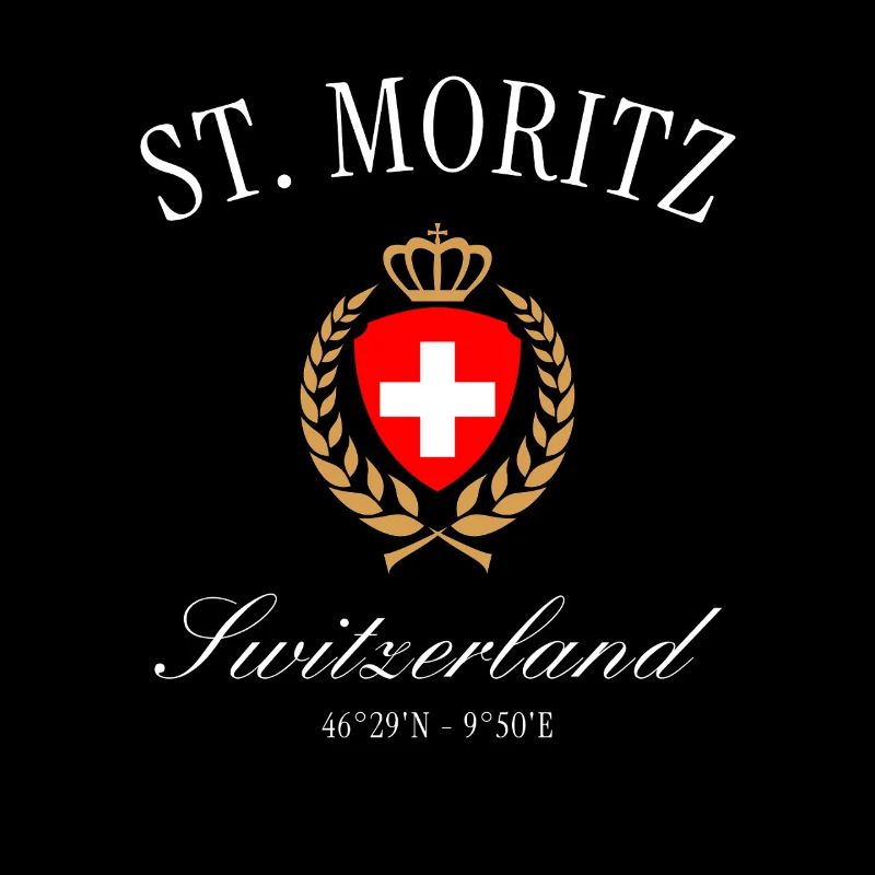 St. Moritz Schweiz Wappen Krone – Reise Souvenir