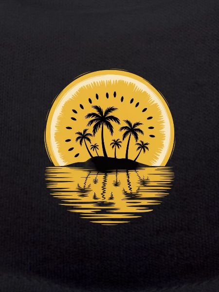 Sunny Island Palm Trees