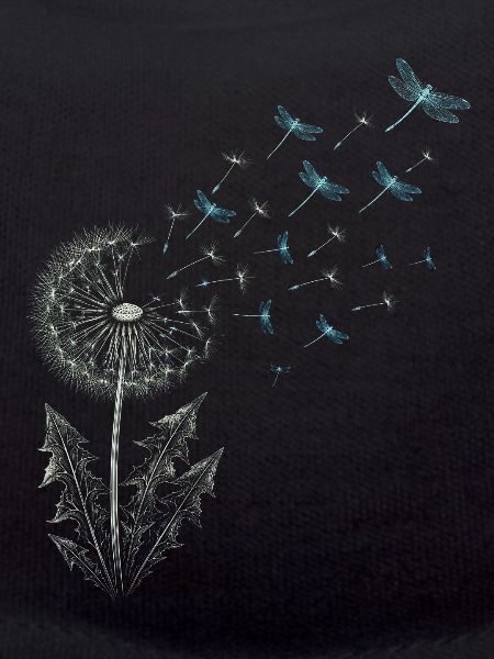 Dandelion with dragonflies