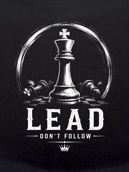 Lead Don't Follow Chess Motif