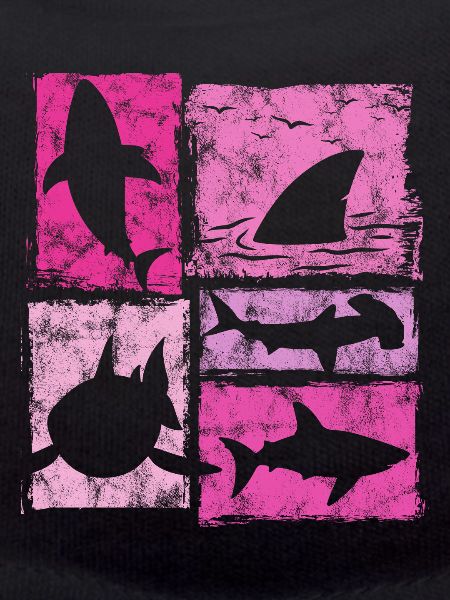 Sharks Retro Silhouettes Graphic
