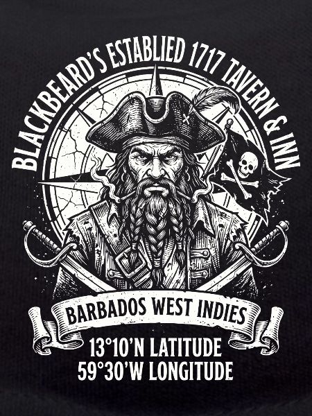 Black Beard Pirate Graphic Barbados