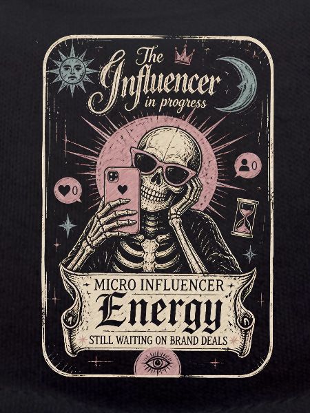 Micro Influencer Energy Skeleton Card