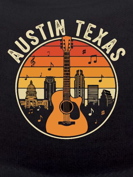 Austin Texas Guitars Sunset