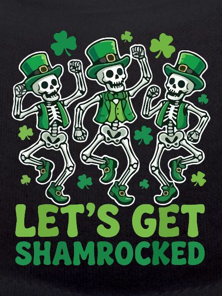 Skeleton Shamrock St. Patrick's Day