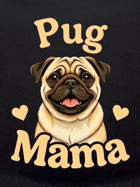 Pug Mama Heart Design