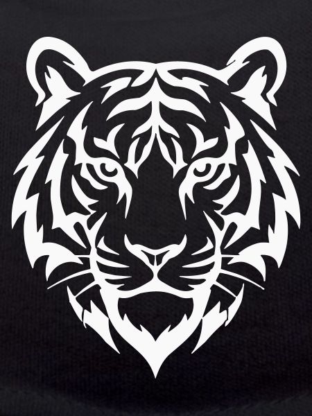 Stylized White Tiger Head