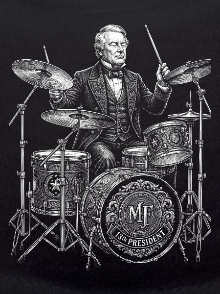 Millard Fillmore plays drums