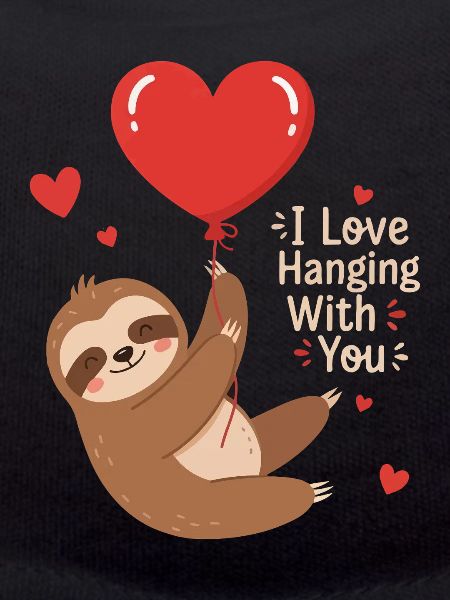 Heart Balloon Cuddly Monkey Design