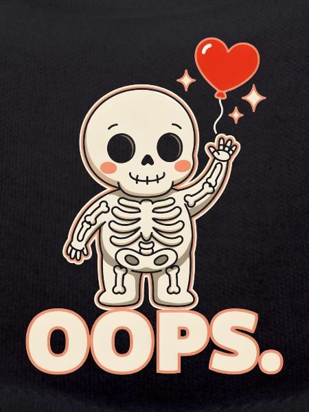 Skelettherzballon OOPS