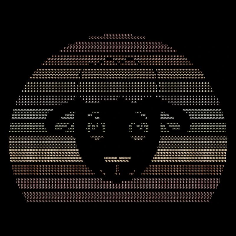 Sunset sheep shepherd and shepherd ASCII