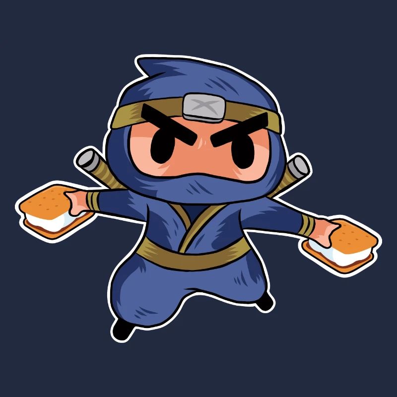 Smore Ninja Kids Cute Marshmallow Camper
