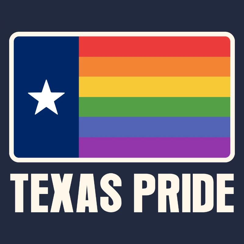 Conception du drapeau arc-en-ciel du Texas pour les Texans LGBT +