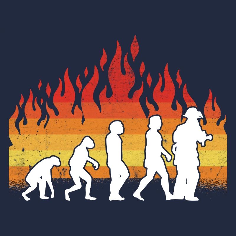 Evolution Pompier Rétro Métier de Pompier