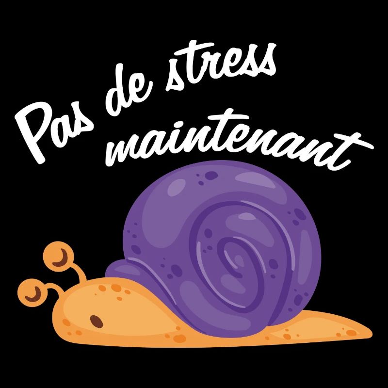 Pas de stress un drôle d'escargot qui dort