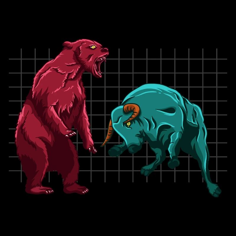 Bull Vs. Bär Stier Krypto Kryptowährung