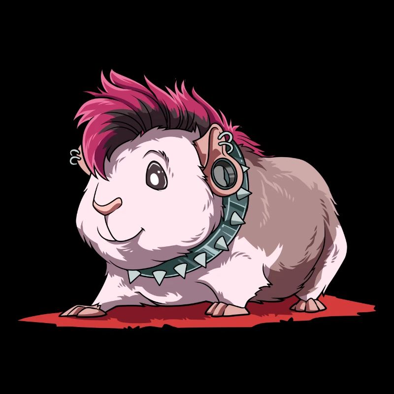 Meerschweinchen als Punker