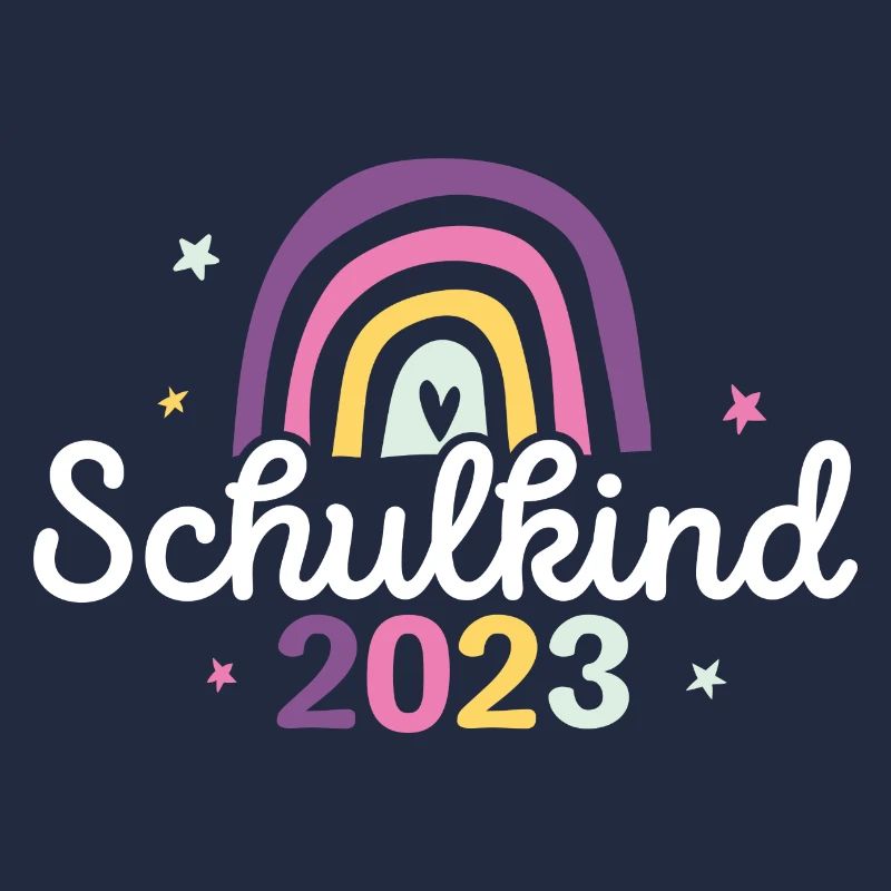 Schulkind 2023 / Ich bin 1. Klasse / Regenbogen