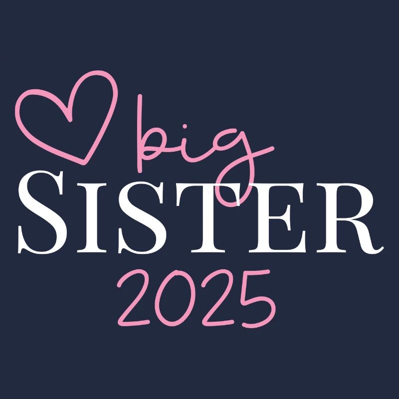 Ich werde große Schwester 2025 Regenbogen Mädchen