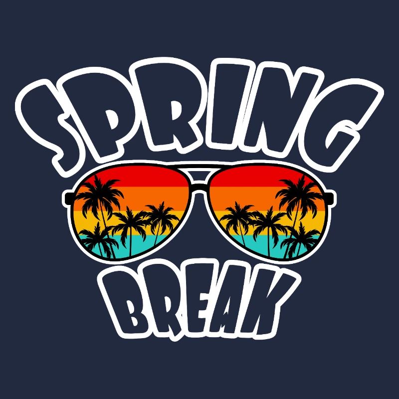 Spring Break Retro Sunset & Beach
