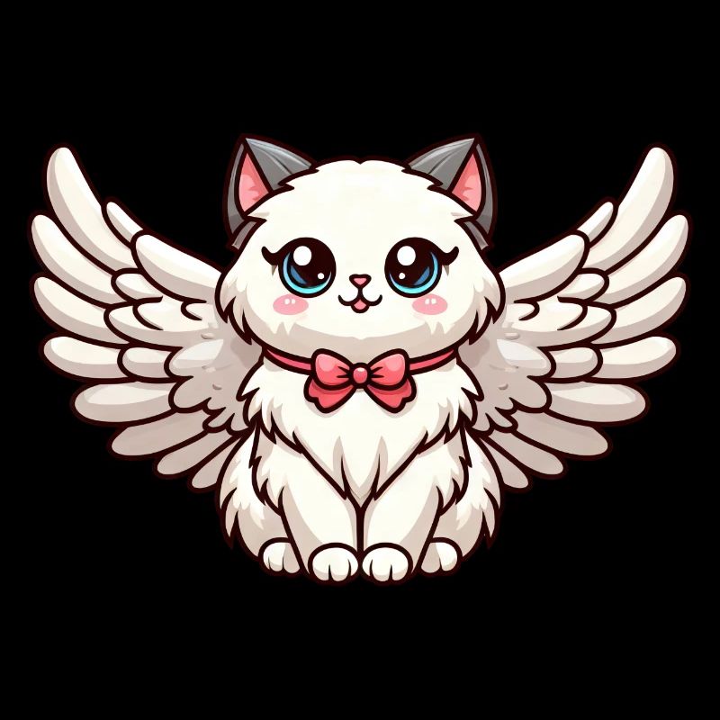Niedliche Ragdoll-Katze im Comic-Stil mit