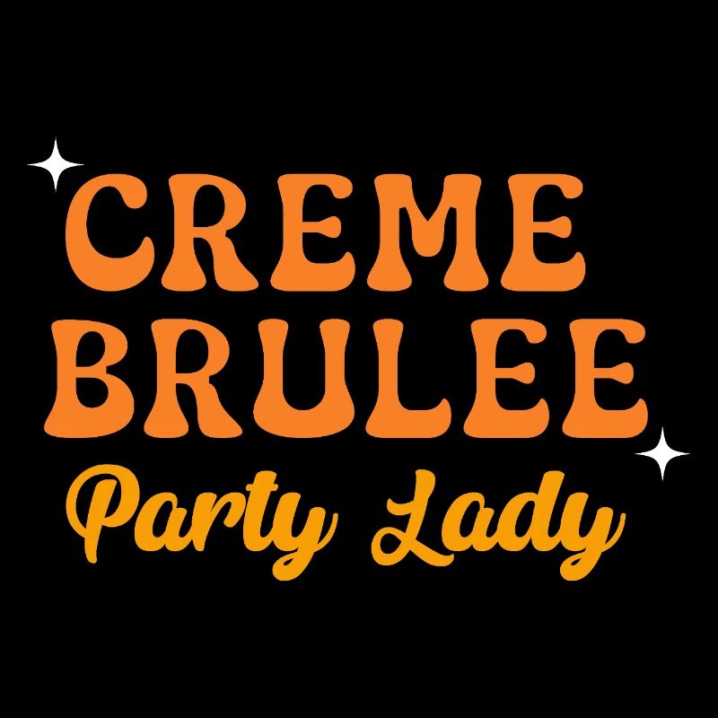 Crème brûlée Fête Lady Carnaval de style rétro