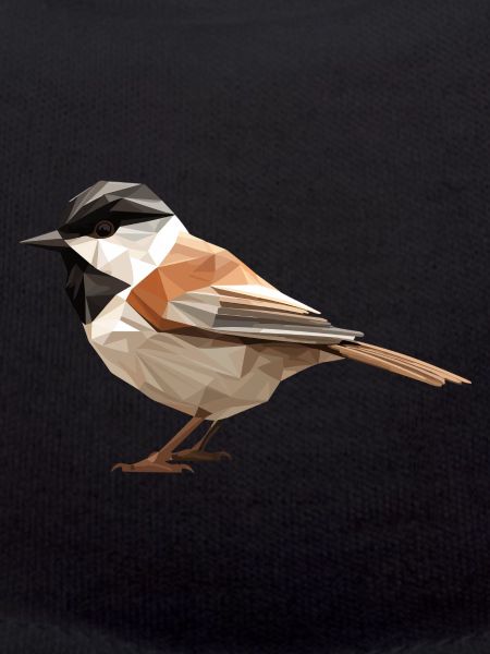 Chickadee bird low poly