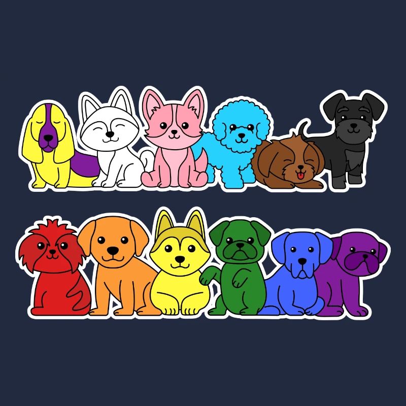 Pride Progress Flag Dogs for Equality