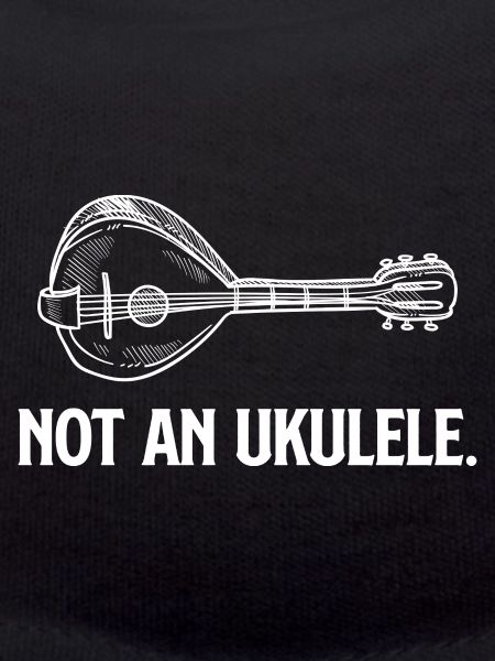 Kein Ukulele lustige Mandoline-Spieler