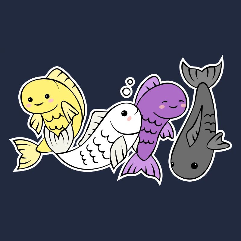 Non-binary flag fish design for proud Enbys