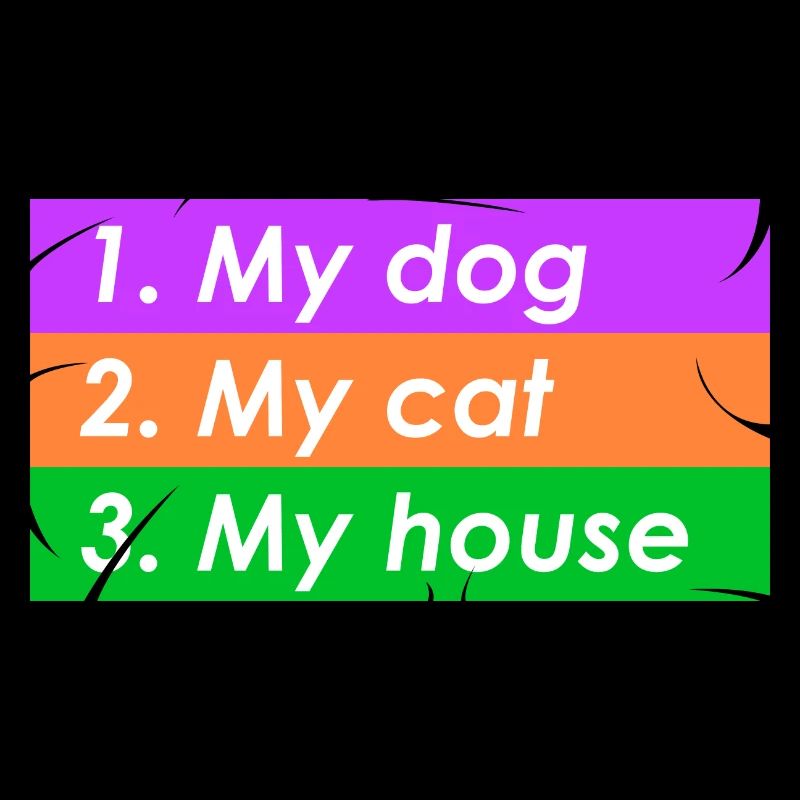 1.my maison de chien 2.my de chat 3.my