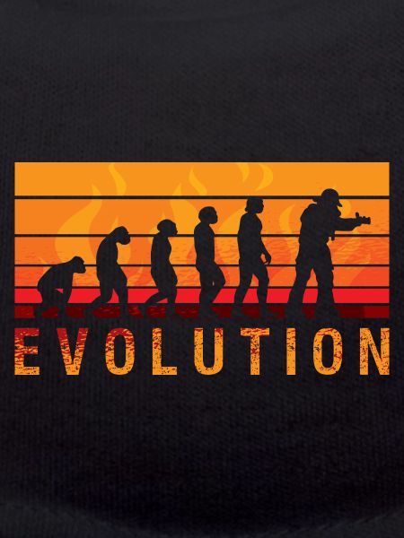 Evolution Feuerwehr Retro Feuerwehrmann Beruf
