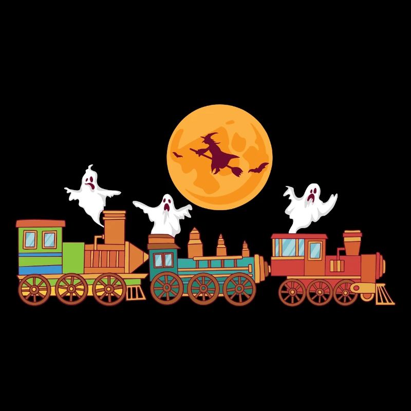Spooky Ghost Train Boo Trick Or Treat Creepy Lazy