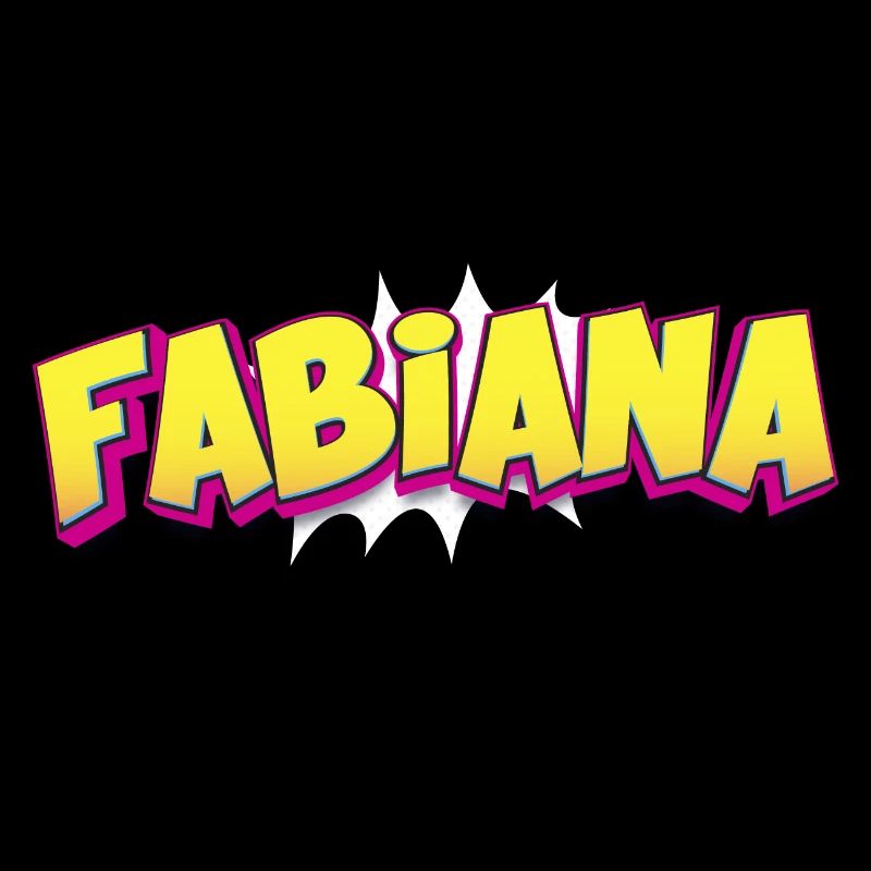Fabiana Custom Name Comic Book Style Pop Art,