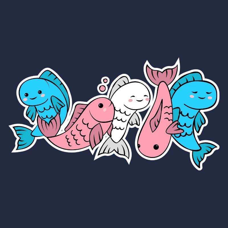 Conception de poisson trans Flag pour les personnes trans