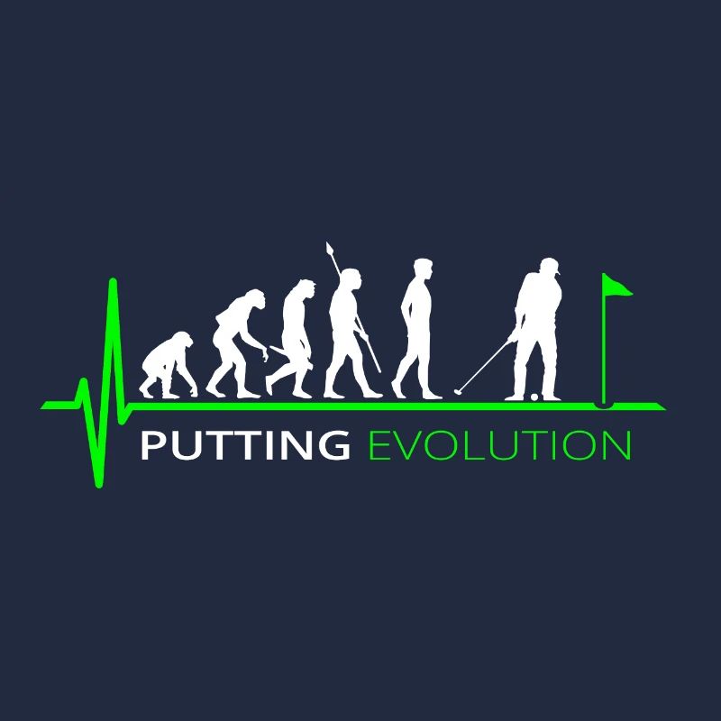 Golf Evolution Golfer Putti