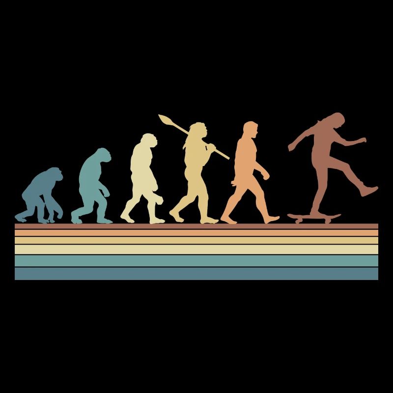 Evolution Skateboard Skate Rétro Streetwear
