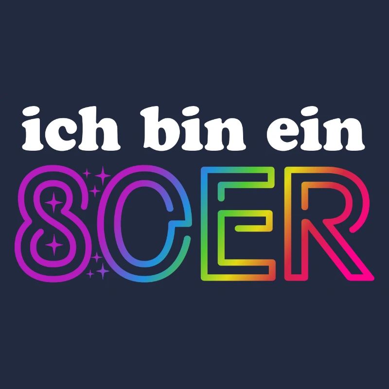 Ich bin ein 80er - bunter Regenbogen - Kostüm