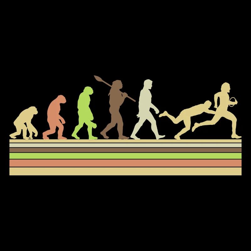 Rugby Ball Sport Player Retro Evolution Rugby Team