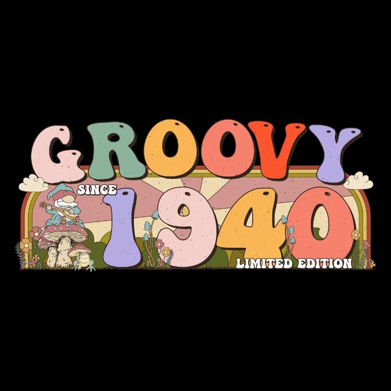 Groovy seit 1940 Retro Hippie 83. Geburtstag