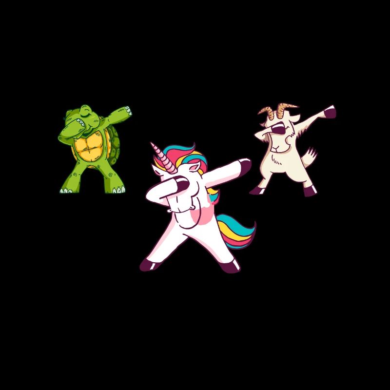 Dab Dabbing Cadeau de tortue de chèvre Licorne