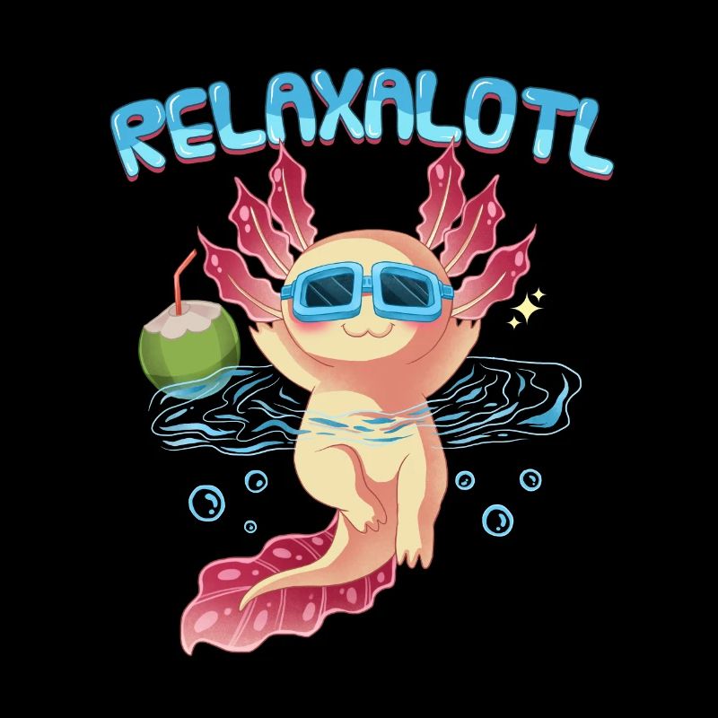 Relaxalotl Axolotl vacances plage natation