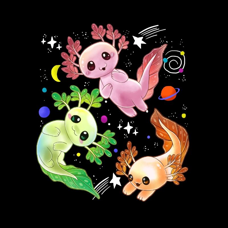 Axolotl Space Kawaii Space Rocket Astronaut Pla
