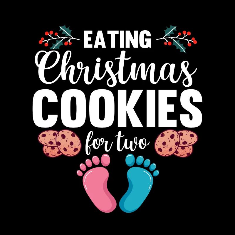 Drôle de manger des biscuits de Noël pour deux femmes enceintes