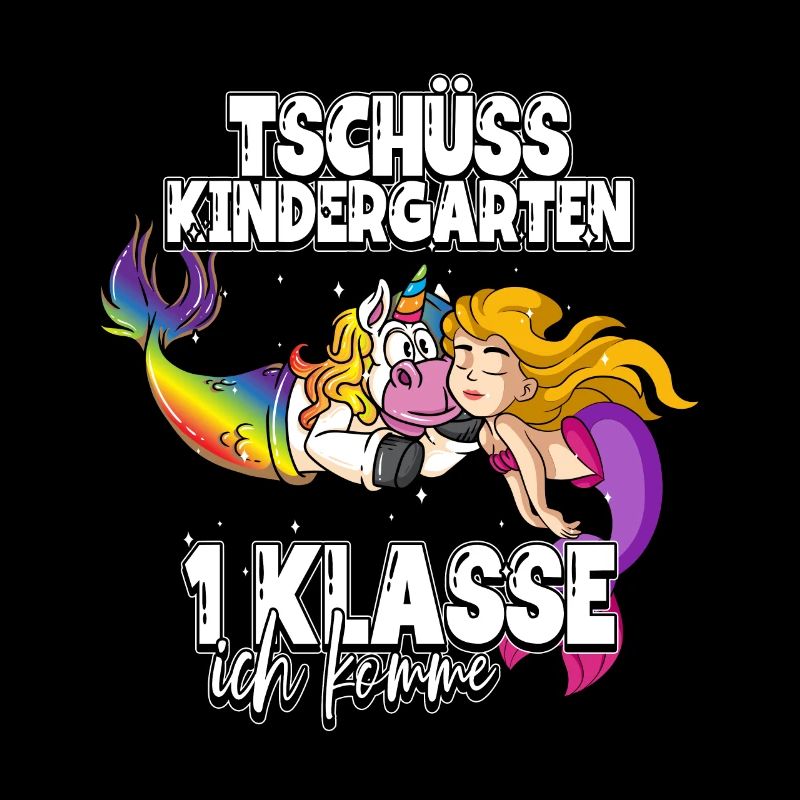 Tschüss Kindergarten 1. Klasse Schulkind